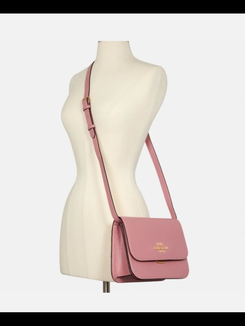 Coach Leather Crossbody Bag in Dusty Rose Pink